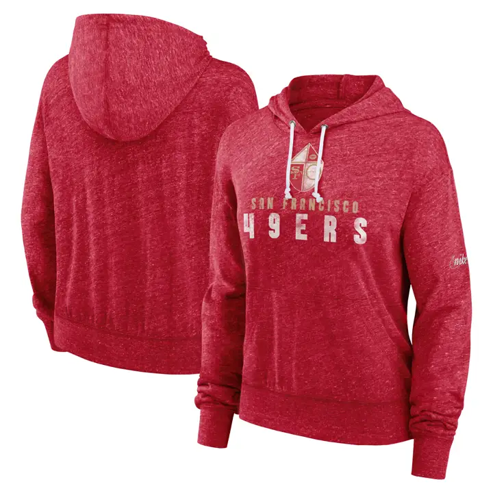 Sweat à capuche vintage en molleton Nike NFL San Francisco 49ers pour femme 23