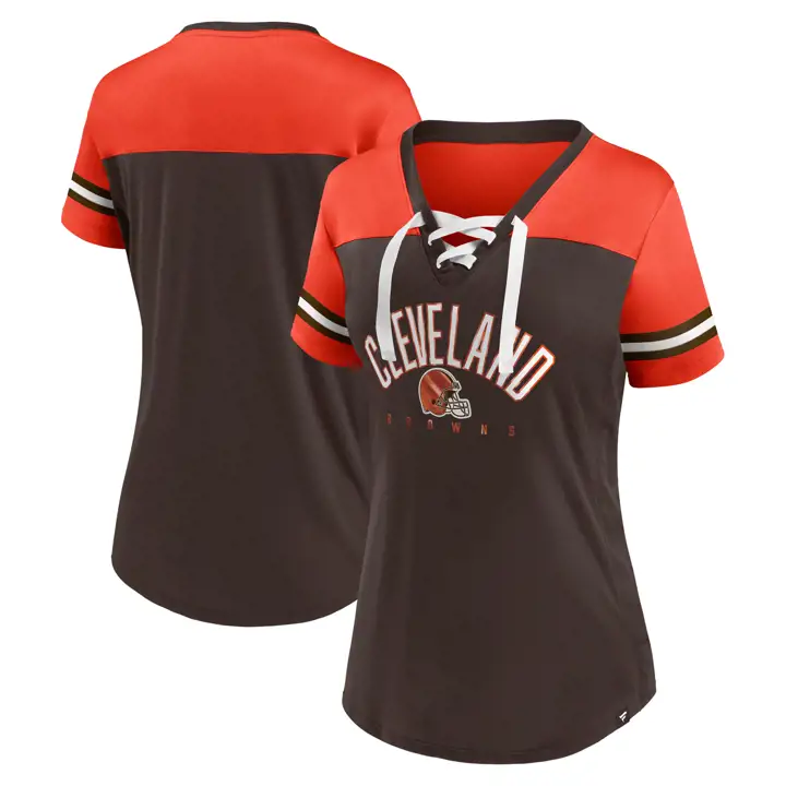 T-shirt athlétique pour femme Cleveland Browns NFL Athena 23 BRN/RED
