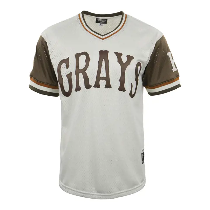 Maillot en maille col en V Homestead Grays NL Sandbag TAUPE/MARRON