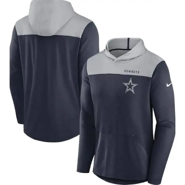 Sweat à capuche Dallas Cowboys NFL Athletic Lock Up 23 MARINE/GRIS