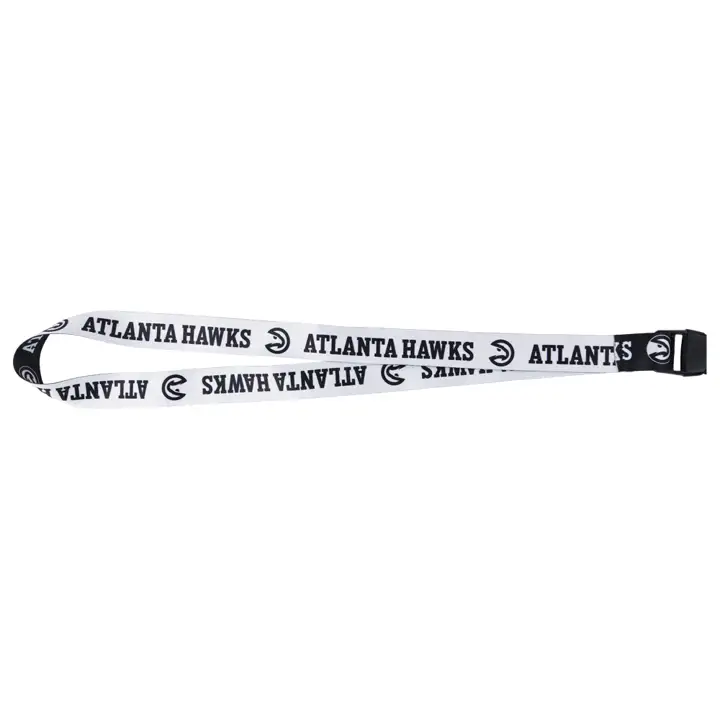 Lanière d'équipe noire et blanche des Atlanta Hawks