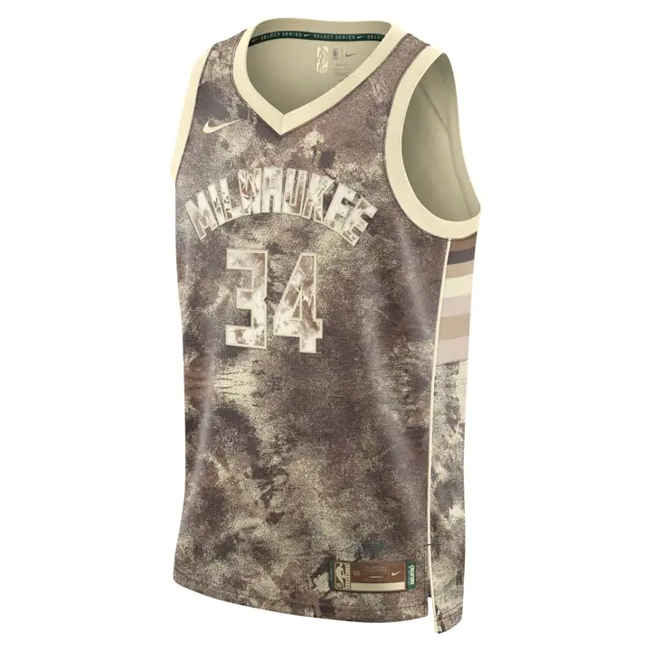 MAILLOT SÉRIE NBA SELECT BUCKS Giannis Antetokounmpo BEIGE