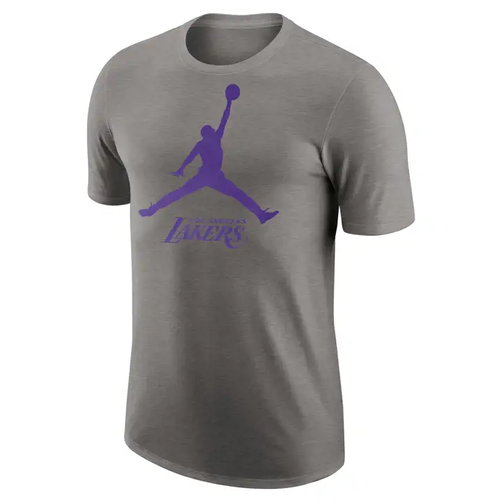 LOS ANGELES LAKERS NBA JORDAN TEE GRIS JUMPMAN