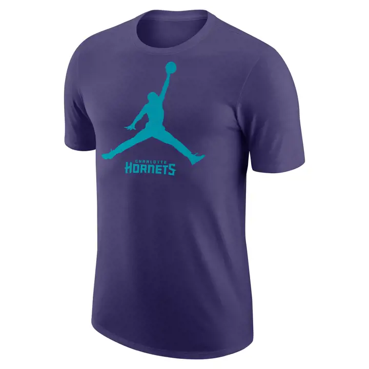 T-SHIRT JORDAN CHARLOTTE HORNETS NBA PUR JUMPMAN