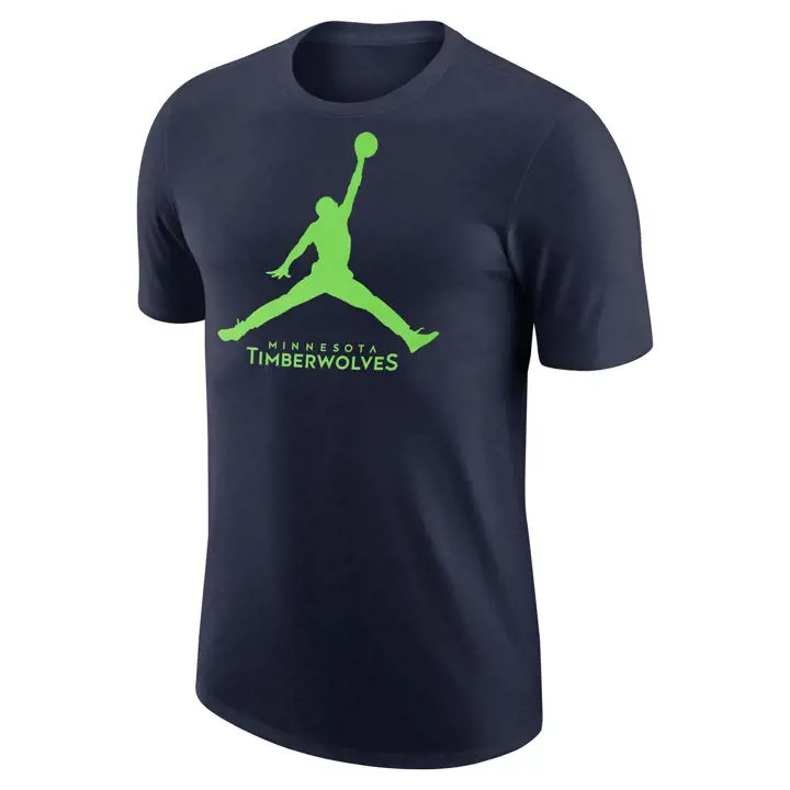T-SHIRT JORDAN NBA MINNESOTA TIMBERWOLVES BLEU MARINE JUMPMAN