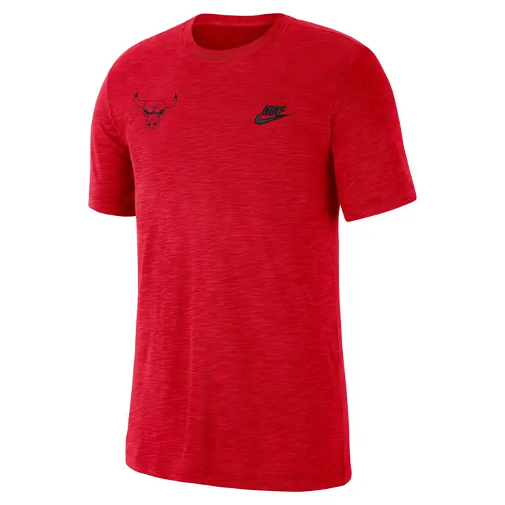 T-SHIRT COURT CHICAGO BULLS NBA CLUB ROUGE