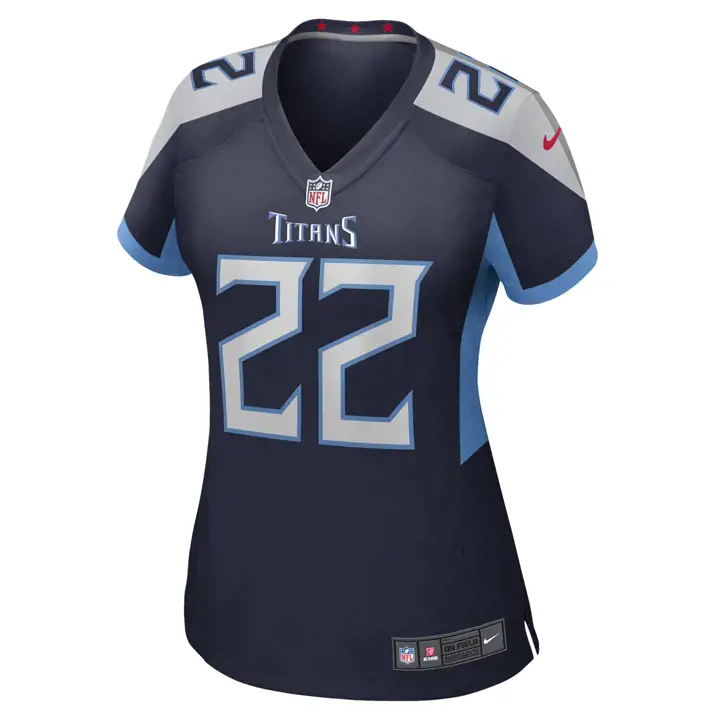 Maillot de match NFL pour femme Tennessee Titans Derrick Henry BLEU MARINE