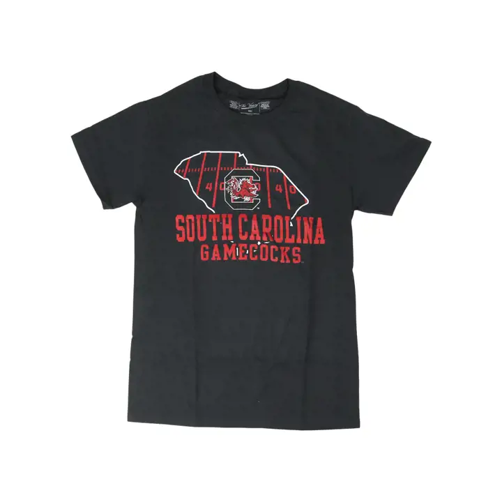T-shirt fierté d'état universitaire NCAA Gamecocks de la Caroline du Sud 2F noir