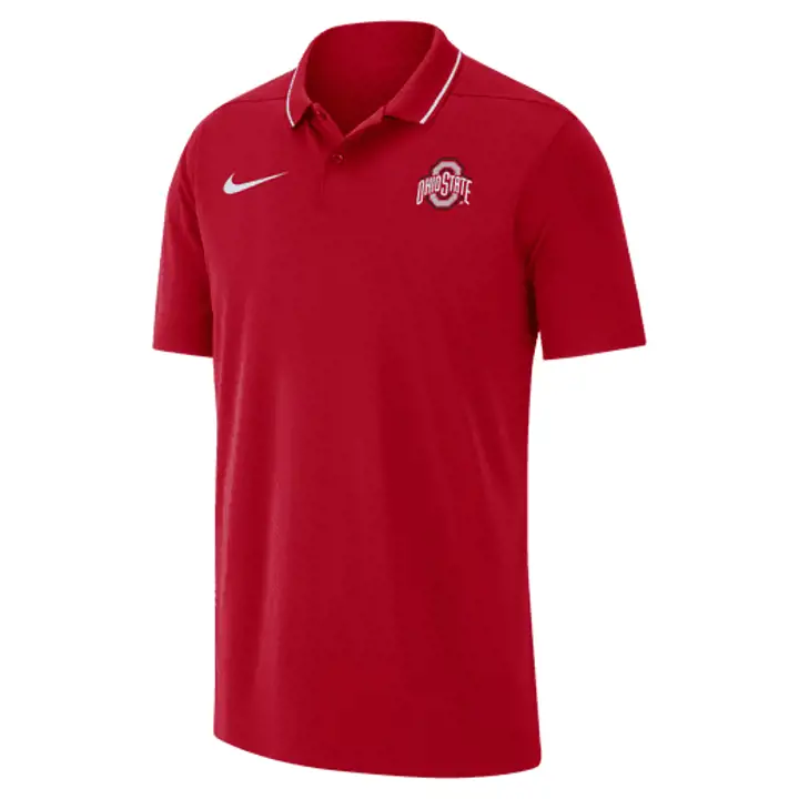 Polo d'entraîneur Dri-Fit NCAA Buckeyes de l'Ohio State 23 ROUGE