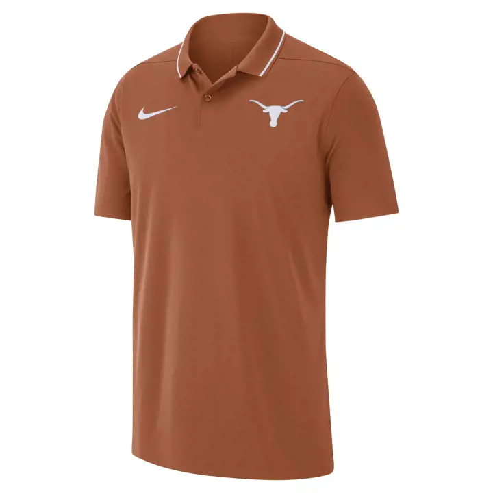 Polo d'entraîneur Nike Drifit NCAA Texas Longhorns 23 TEX ORG