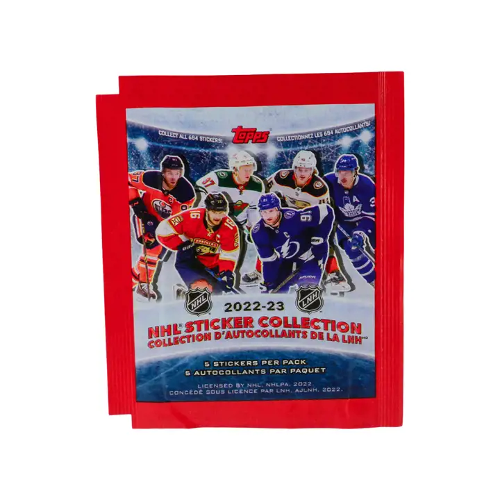 PAQUETS D'AUTOCOLLANTS DE HOCKEY TOPPS LNH 2022-2023