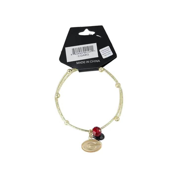 Bracelet à logo mat doré Georgia Bulldogs AST