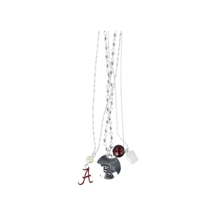 Parure de trois colliers Alabama Crimson Tide AST