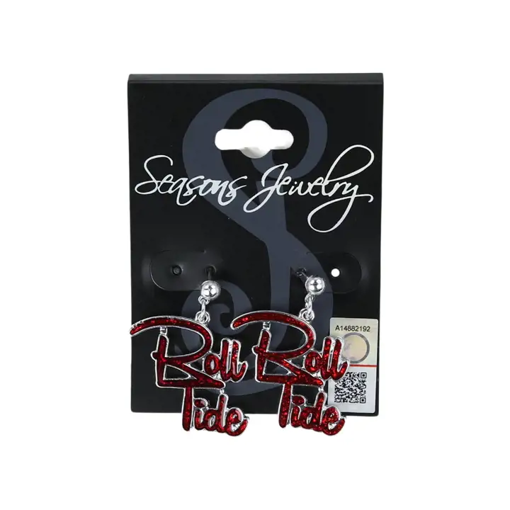 Boucles d'oreilles slogan Alabama Crimson Tide AST
