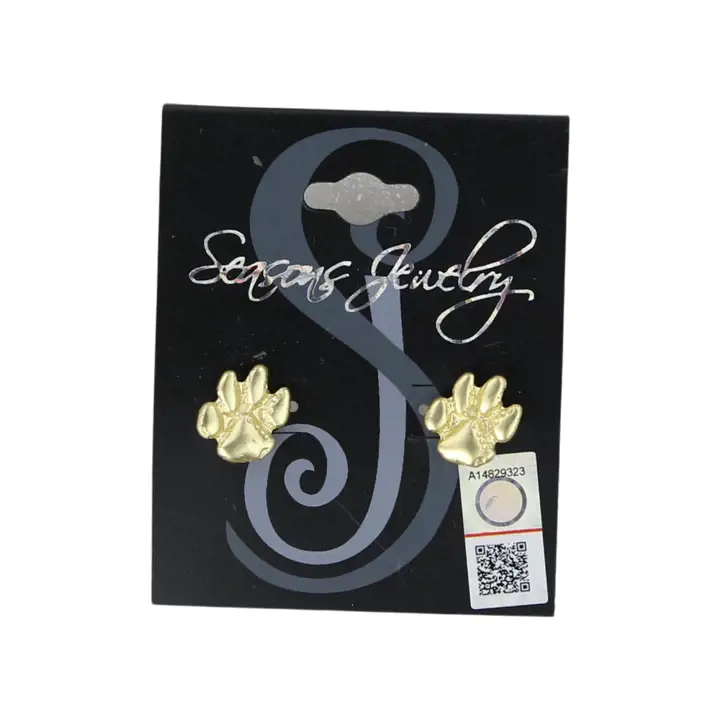 Boucles d'oreilles clous logo or mat Clemson Tigers AST
