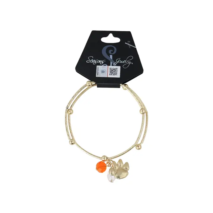 Bracelet en or mat à logo Clemson Tigers AST