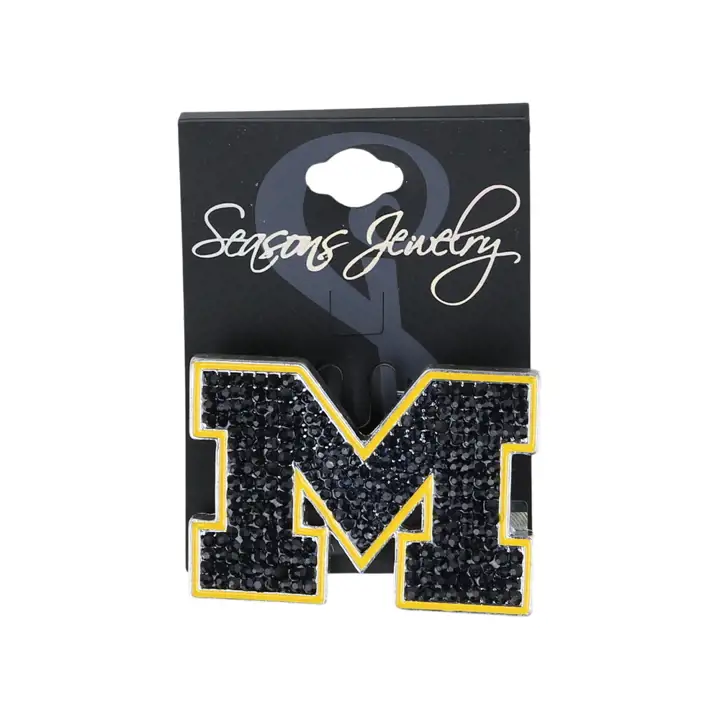 Michigan Wolverines - Pin avec logo en cristal AST