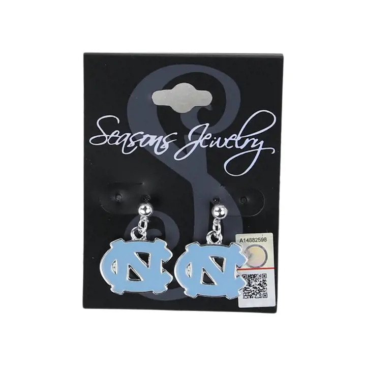 Boucles d'oreilles en émail North Carolina Tar Heels AST