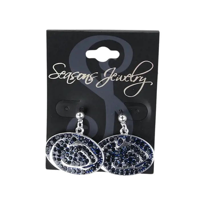 Boucles d'oreilles Penn State Nittany Lions Logo Cristal AST