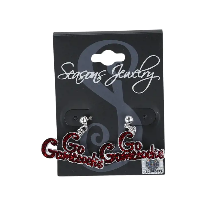 Boucles d'oreilles slogan AST Gamecocks de la Caroline du Sud