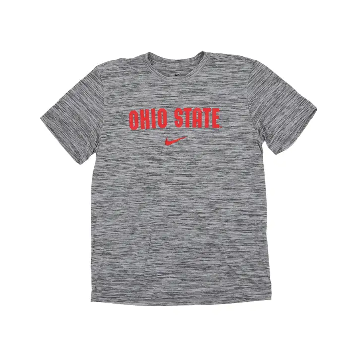 Ohio State Buckeyes M NK DF TEAM ISSUE VEL TEE H-Gray