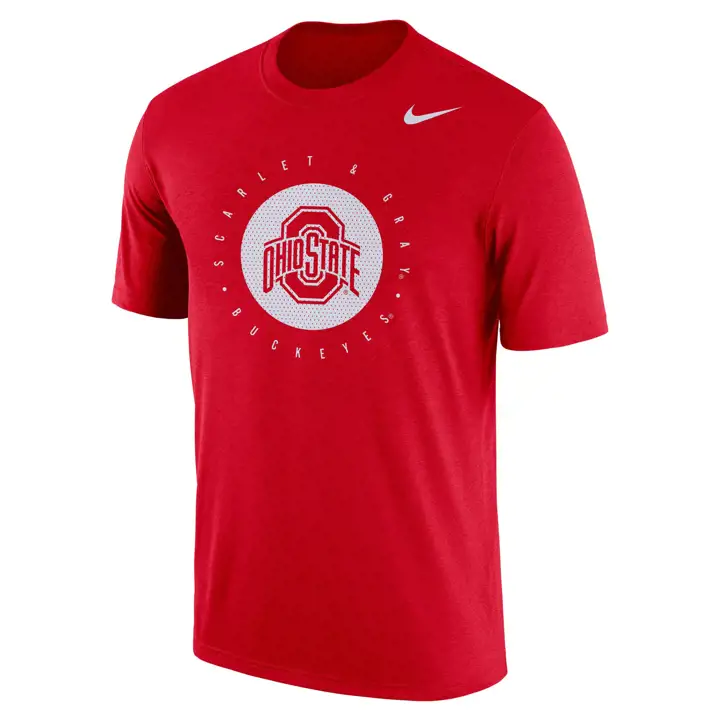 Ohio State Buckeyes CIRCLE M NK SS TEAM SPIRIT CREW rouge