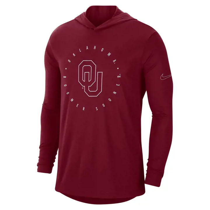 T-shirt à capuchon manches longues NCAA DF Oklahoma Sooners 23 CRIM