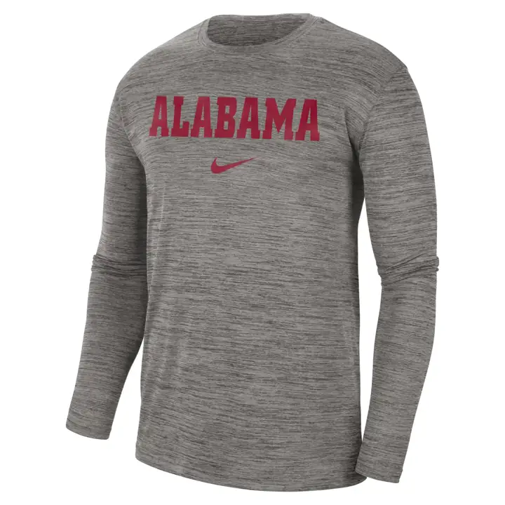 T-shirt à manches longues Alabama Crimson Tide NCAA Legend Velocity 23 GRIS