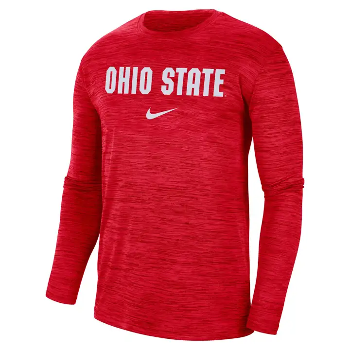 T-shirt à manches longues Ohio State Buckeyes NCAA Legend Velocity 23 ROUGE
