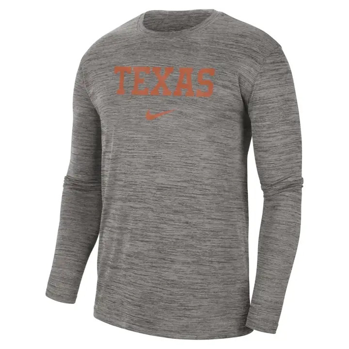 T-shirt manches longues Texas Longhorns NCAA Legend Velocity 23 GRY