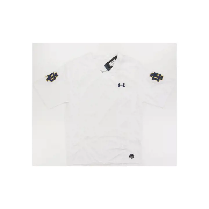 Maillot de football Notre Dame Fighting Irish NIL blanc