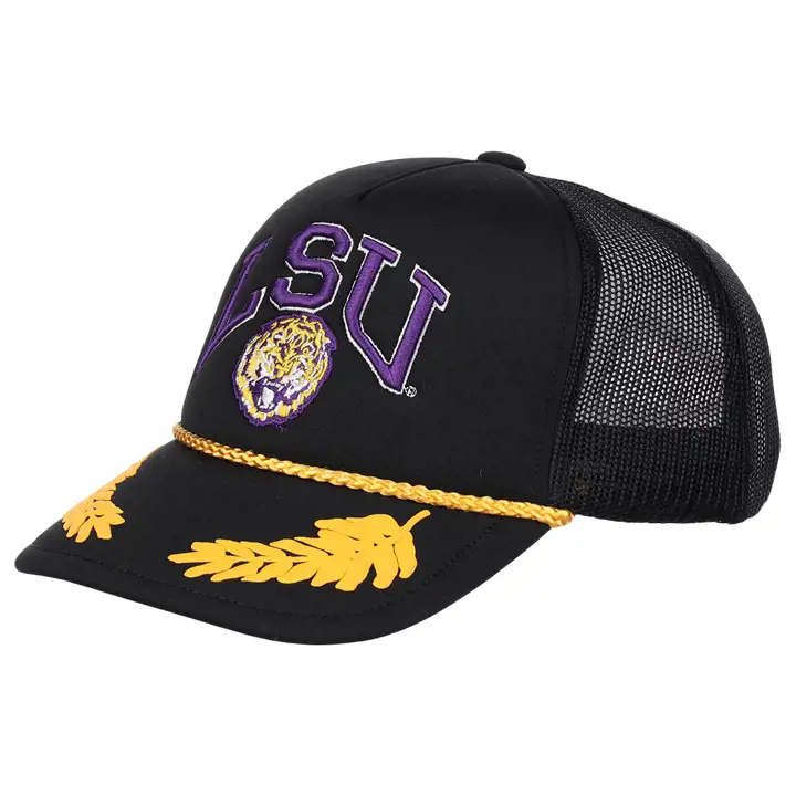 Casquette de camionneur L.S.U. NCAA GOLD LEAF blk/pur