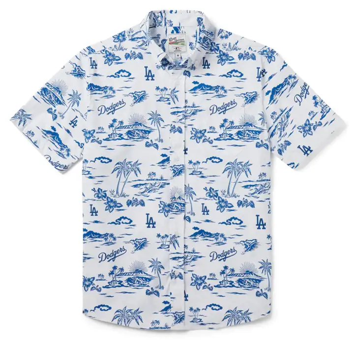 Los Angeles Dodgers MLB Kekai Boutonné Blanc
