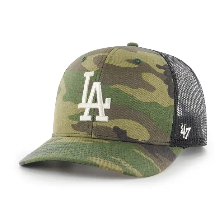 LOS ANGELES DODGERS MLB Casquette Camionneur Camouflage CAMO/BLK