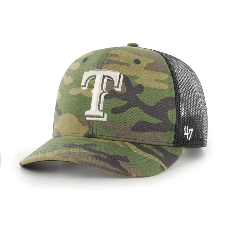 Casquette filet militaire TEXAS RANGERS MLB CAMO/BLK