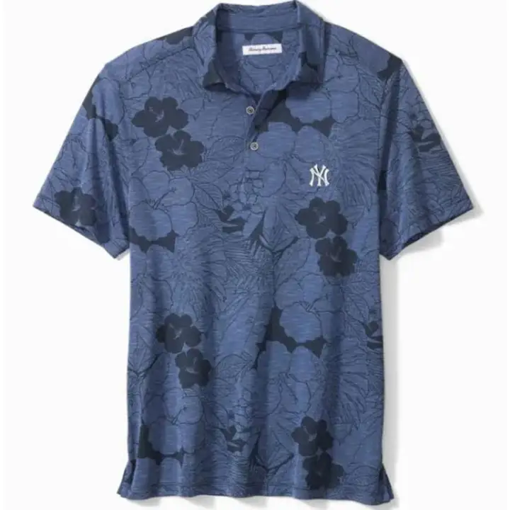 New York Yankees MLB Polo TB Miramar Blooms BLEU