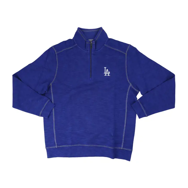 Los Angeles Dodgers MLB TB Tobago Bay 1/2 Zip BLEU