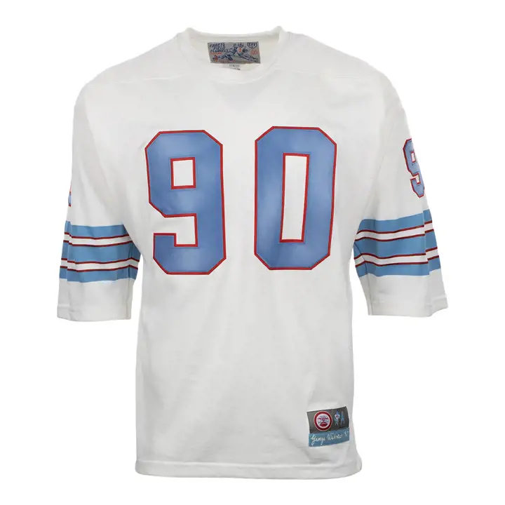 Maillot de football en durene Houston Oilers 1967 - Blanc