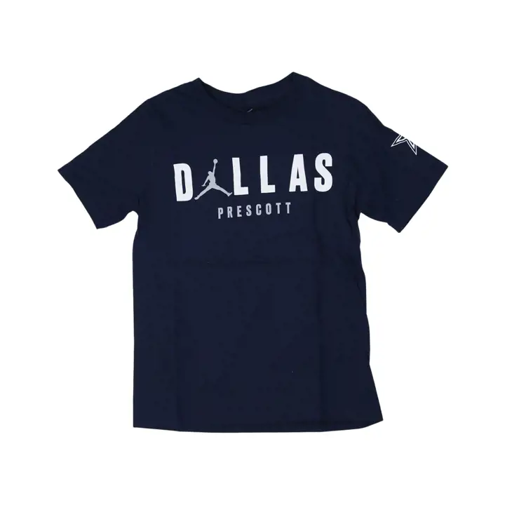 T-shirt Jordan D4K 22 Dallas Marine à manches courtes pour jeune fan des Cowboys de Dallas