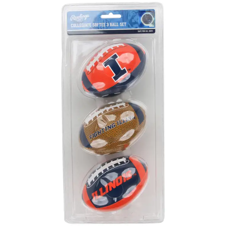 Ensemble de 3 balles souples Illinois Fighting Illini AST
