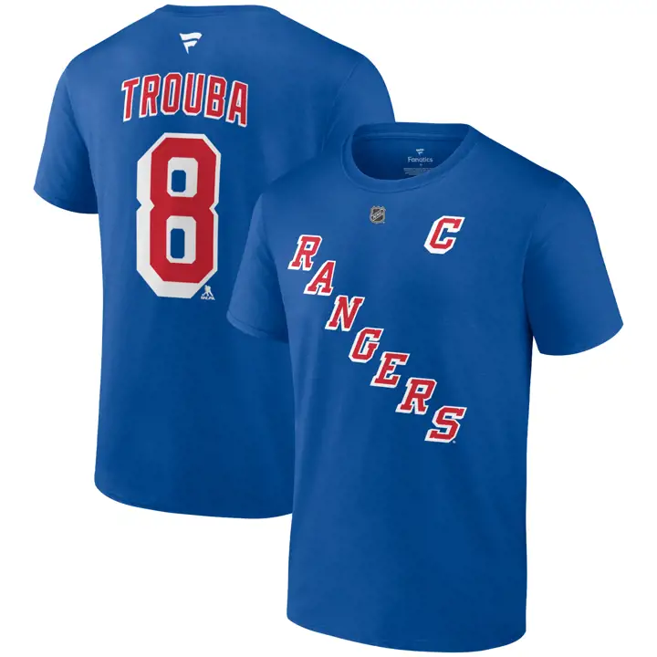T-shirt Jacob Trouba « Stack N&N » authentique de la LNH des Rangers de New York