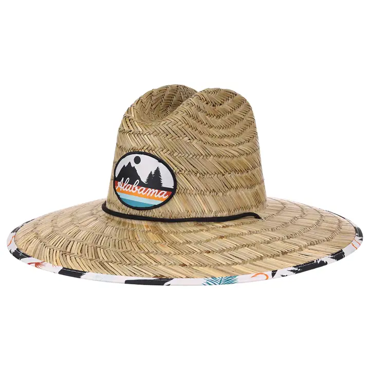 ALABAMA Casquette de croisière rétro en paille naturelle
