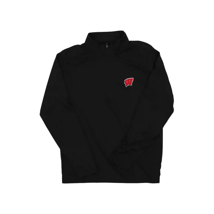 Haut zippé 1/4 Wisconsin Badgers NCAA Tribute BLK