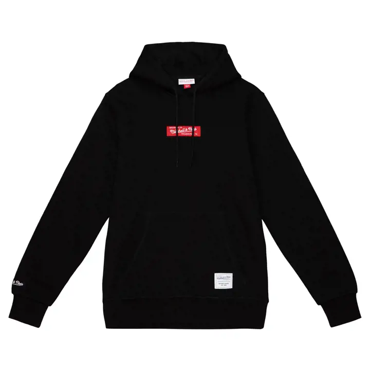 MITCHELL & NESS Sweat à capuche logo blk/red