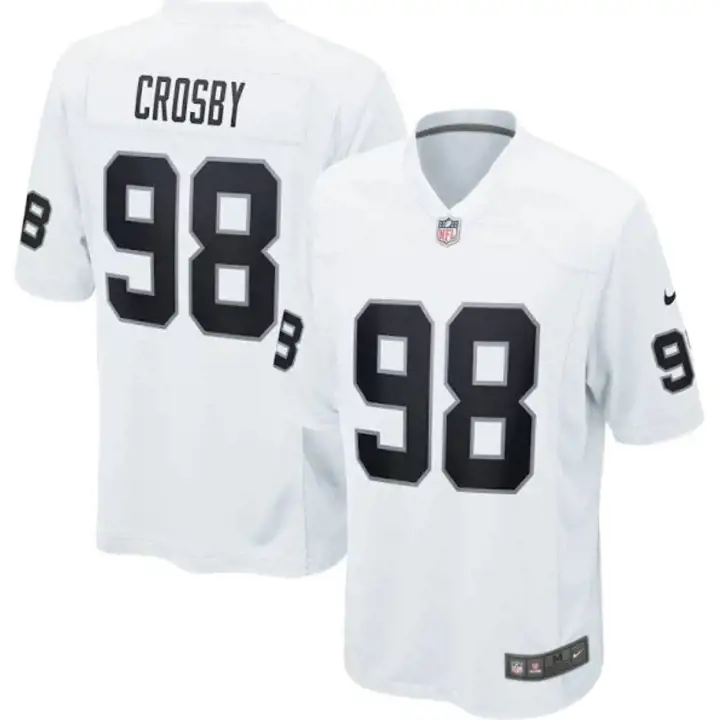 Las Vegas Raiders Maillot NFL MAXX CROSBY BLANC