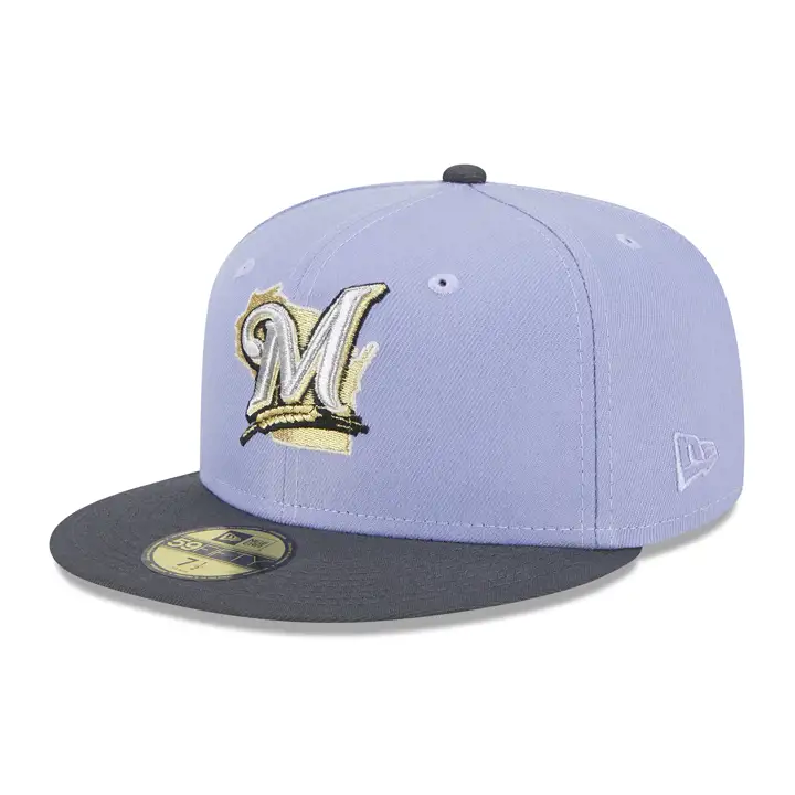 Milwaukee Brewers MLB Lavish Lavender 59FIFTY LAV/GRAPH/GRY
