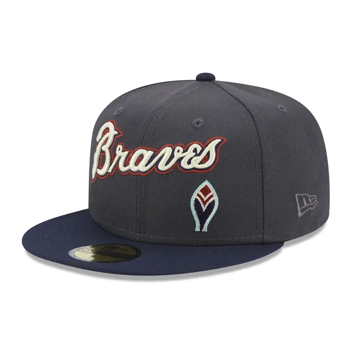 Atlanta Braves MLB Sea Fog 59FIFTY GRAPHITE/BLEU MARINE/VERT CLAIR