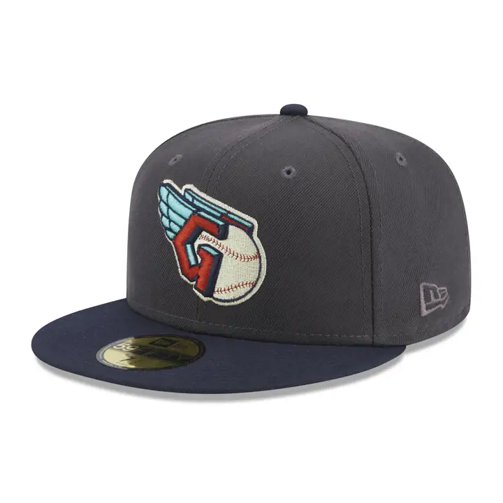 Cleveland Guardians MLB Sea Fog 59FIFTY GRAPH/NAVY/LGRN