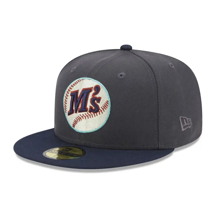 Seattle Mariners MLB Sea Fog 59FIFTY GRAPHITE/BLEU MARINE/VERT CLAIR
