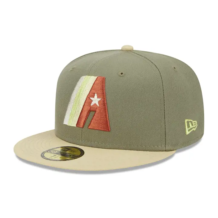 Houston Astros MLB Weathered Bark 59FIFTY VERT/OR DORE/OR FONCÉ